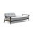 Dublexo Frej Fabric Sofa Bed w/Smoked Oak Arms & Legs