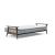 Dublexo Frej Fabric Sofa Bed w/Smoked Oak Arms & Legs