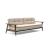 Dublexo Frej Fabric Sofa Bed w/Smoked Oak Arms & Legs