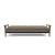 Dublexo Frej Fabric Sofa Bed w/Smoked Oak Arms & Legs