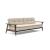 Dublexo Frej Fabric Sofa Bed w/Smoked Oak Arms & Legs