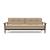 Dublexo Frej Fabric Sofa Bed w/Smoked Oak Arms & Legs