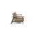 Dublexo Frej Fabric Sofa Bed w/Smoked Oak Arms & Legs