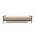Dublexo Frej Fabric Sofa Bed w/Smoked Oak Arms & Legs