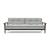 Dublexo Frej Fabric Sofa Bed w/Smoked Oak Arms & Legs
