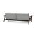 Dublexo Frej Fabric Sofa Bed w/Smoked Oak Arms & Legs