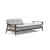 Dublexo Frej Fabric Sofa Bed w/Smoked Oak Arms & Legs