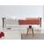 Dublexo Frej Fabric Sofa Bed w/Smoked Oak Arms & Legs