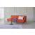 Dublexo Deluxe Fabric Sofa Bed w/Black Metal Pin Legs
