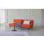Dublexo Deluxe Fabric Sofa Bed w/Black Metal Pin Legs