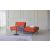 Dublexo Deluxe Fabric Sofa Bed w/Black Metal Pin Legs