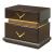 Dunhill 2-Drawer Wood Veneer Nightstand with LED Lighting