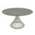 Vortex W55.1-inch Ceramic/Metal Customizable Round Dining Table