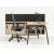 Round Melamine Workstation Single Desk for 1 Person w/Storage Cabinets, Composition 1