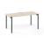 Zedo Single Rectangular Office Desk w/Grommet, Depth 30.9