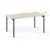Zedo Single Rectangular Office Desk w/Grommet, Depth 34.8