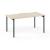 Zedo Single Rectangular Office Desk w/Grommet, Depth 34.8