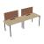 Zedo Single Row Office 2 Desk Bench w/2 Grommets, Depth 30.9