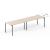 Zedo Single Row Office 2 Desk Bench, Depth 34.8