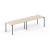 Zedo Single Row Office 2 Desk Bench w/2 Grommets, Depth 34.8