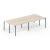 Zedo Rectangular Office 4 Desk Bench, Depth 60.2