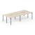 Zedo Rectangular Office 4 Desk Bench w/4 Grommets, Depth 60.2
