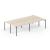 Zedo Rectangular Office 4 Desk Bench, Depth 68.1