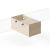 Zedo 2-Desk Office Workstation w/Hanged Pedestal & 2 Side Shelves