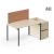 Zedo Single Office Desk for 1 Person w/Screen & Pedestal