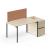 Zedo Single Office Desk for 1 Person w/Screen & Pedestal
