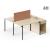 Zedo 2-Desk Office Workstation w/2 Pedestals & Screen