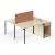 Zedo 2-Desk Office Workstation w/2 Pedestals & Screen