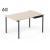 Zedo Single Office Desk for 1 Person w/Felt-Lined Metal Drawer