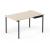 Zedo Single Office Desk for 1 Person w/Felt-Lined Metal Drawer