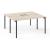 Zedo Rectangular Office 2 Desk Bench w/2 Grommets, Depth 60.2