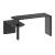 Zedo 4-Desk Office Workstation w/2 Pedestals, 2 Side Drawers, 2 Screens & Curved Shelf