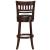 Edmond Transitional Faux-Leather Swivel Pub Chair