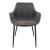Markley Leather Dining Armchair with Metal Legs