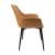 Markley Leather Dining Armchair with Metal Legs
