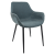 Markley Leather Dining Armchair with Metal Legs