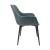 Markley Leather Dining Armchair with Metal Legs