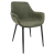Markley Leather Dining Armchair with Metal Legs