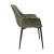 Markley Leather Dining Armchair with Metal Legs