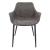 Markley Leather Dining Armchair with Metal Legs