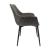 Markley Leather Dining Armchair with Metal Legs