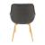 Markley Leather Dining Armchair with Gold Metal Legs