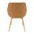 Markley Leather Dining Armchair with Gold Metal Legs
