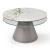 Eclipse Glass/Marble Dual Swivel Top Coffee Table