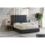 Eden SM Vinyl Channeled Upholstered Platform King Size Bed