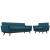 Engage Tufted Fabric Armchair & Sofa (Set of 2)